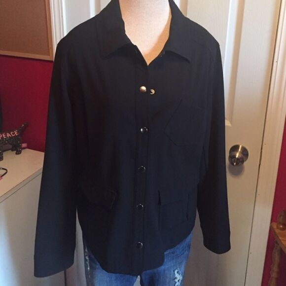Chico"S black jacket sz 2 - Picture 1 of 3